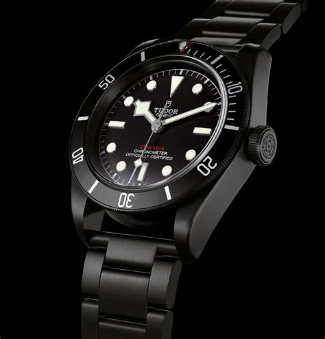 all black tudor watch|tudor black bay bezel.